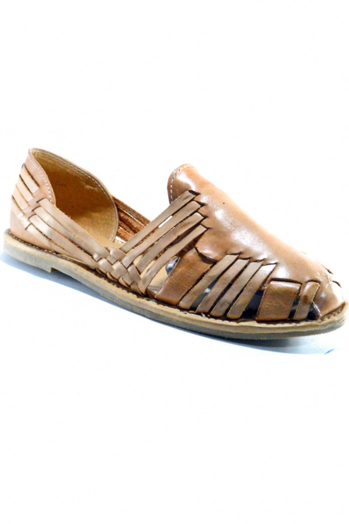 Women's Two Toned Beige Brown Huarache Sandals
