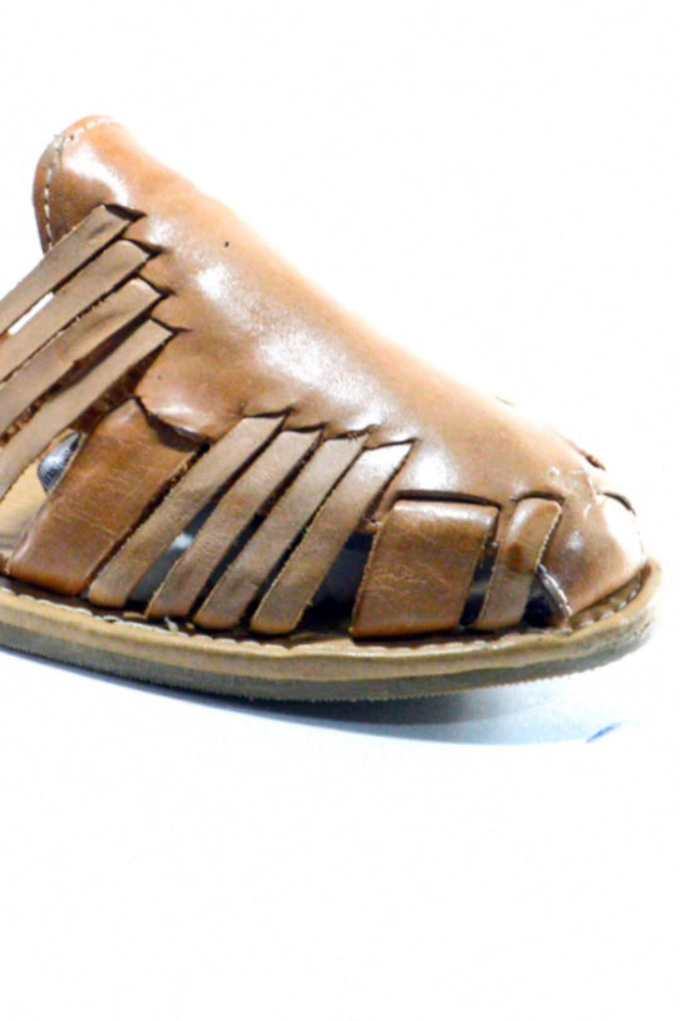 Women's Two Toned Beige Brown Huarache Sandals