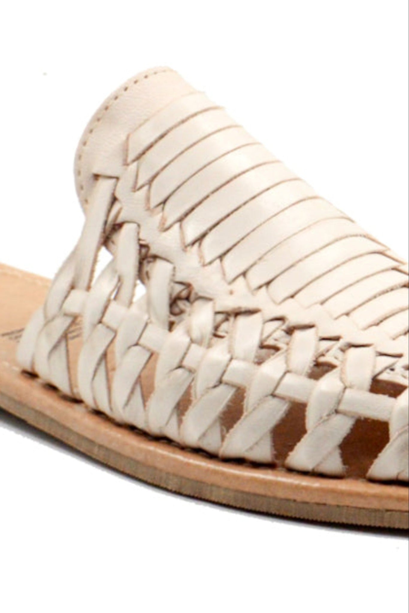 Women's White Slide Huarache Sandals