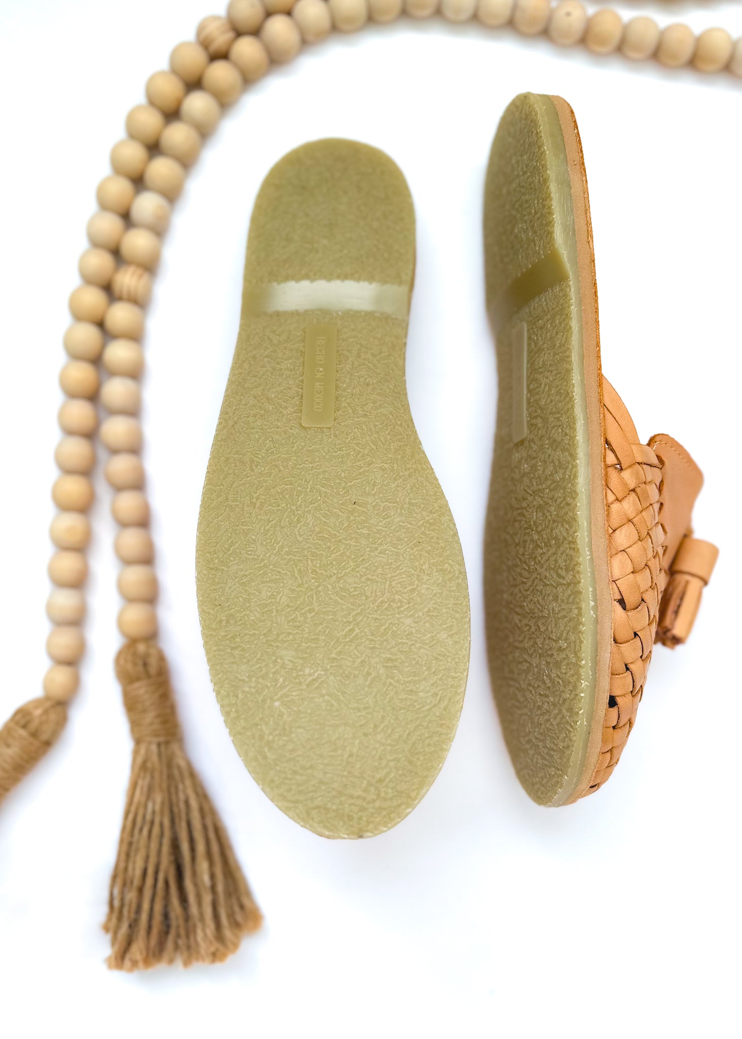 Women's Sand Tassel Slide Huarache Sandals