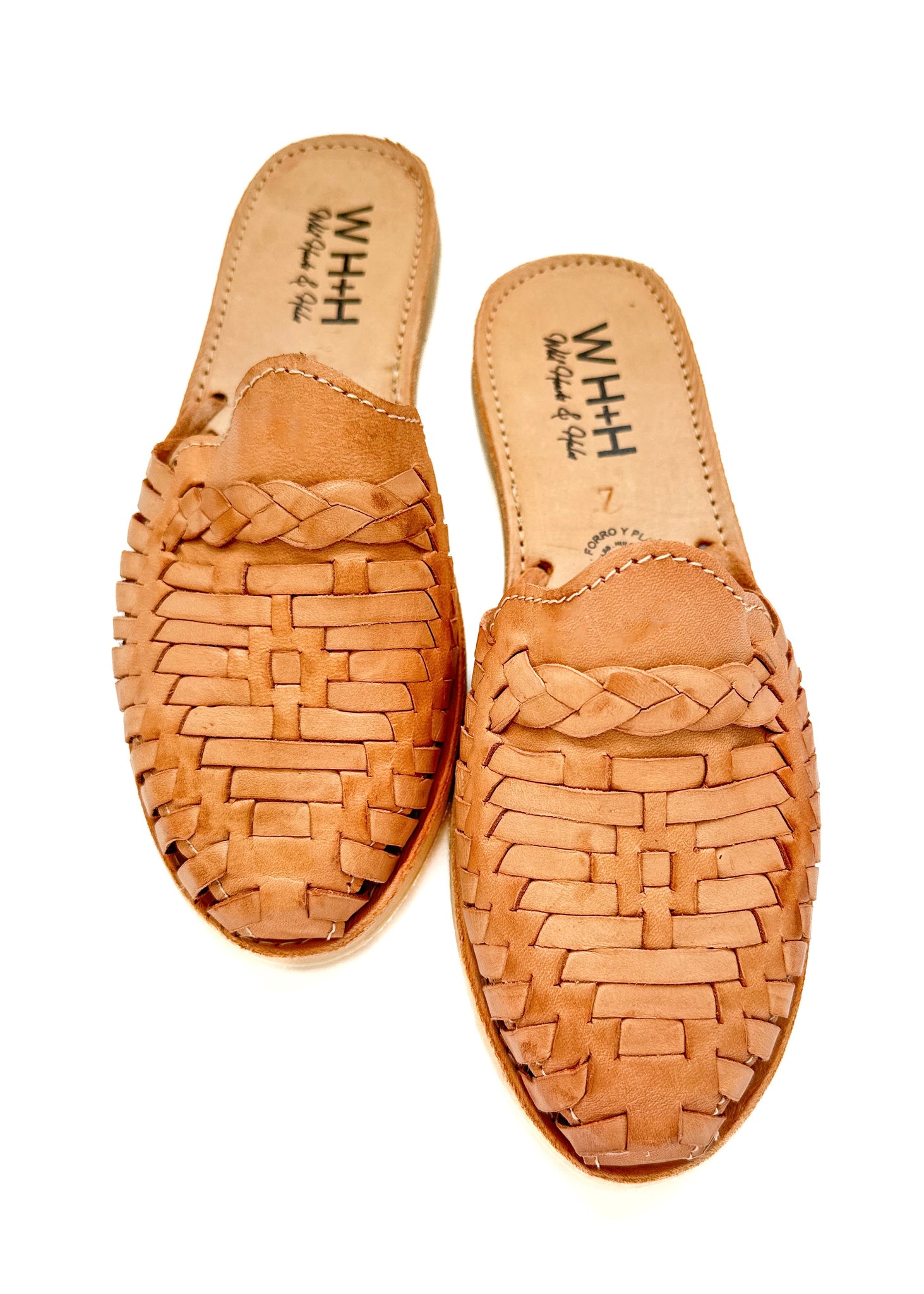 Women's Sand Braided Slide Huarache Sandals